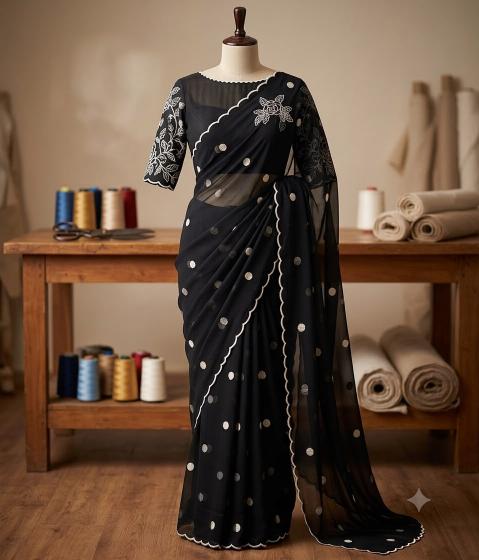 Nivara georgette wholesale market surat saree